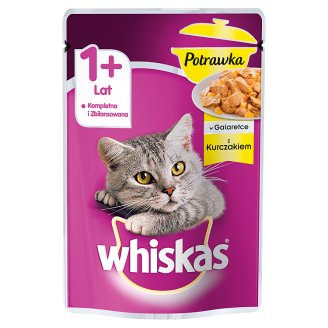 Whiskas Potrawka w galaretce z kurczakiem Karma pełnoporcjowa 1+ lat 85 g