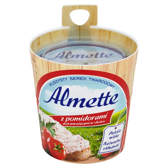 Almette z pomidorami dojrzewającymi w słońcu Puszysty serek twarogowy 150 g