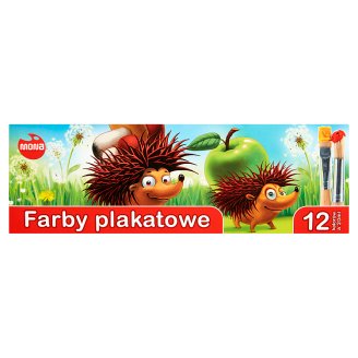 Mona Farby plakatowe 12 kolorów x 20 ml