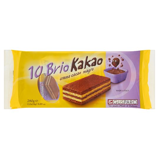Gusparo Merendina na bazie ciasta biszkoptowego z kremem kakaowym 280 g (10 sztuk)