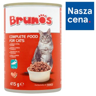 Brunos Karma dla dorosłych kotów kawałki z rybą w sosie 415 g