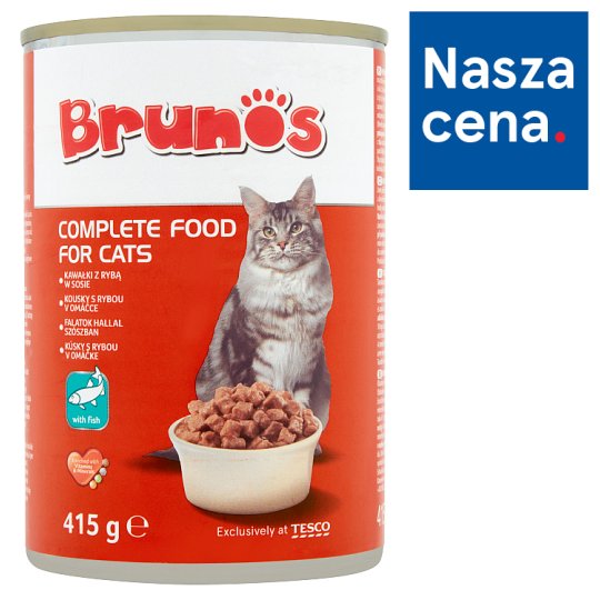 Brunos Karma dla dorosłych kotów kawałki z rybą w sosie 415 g