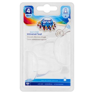 Canpol Babies Smoczek silikonowy okrągły 6 m+ 2 sztuki