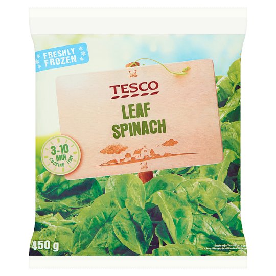 Tesco Szpinak liście porcjowany 450 g