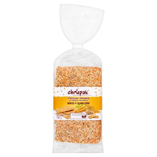 Chrupak Pieczywo chrupkie na zakwasie naturalnym orkisz słonecznik 180 g