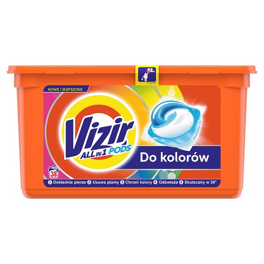 Vizir Color Kapsułki do prania, działanie Allin1, 38 prań