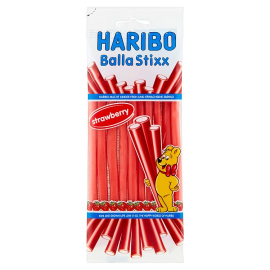 Haribo Balla Stixx Żelki owocowe o smaku truskawkowym 80 g
