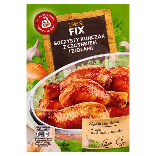 Tesco Fix Soczysty kurczak z czosnkiem i ziołami 36 g