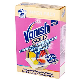 Vanish Gold Color Protect Chusteczki zapobiegające farbowaniu 32 prania (16 sztuk)