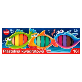Mona Plastelina kwadratowa 16 kolorów