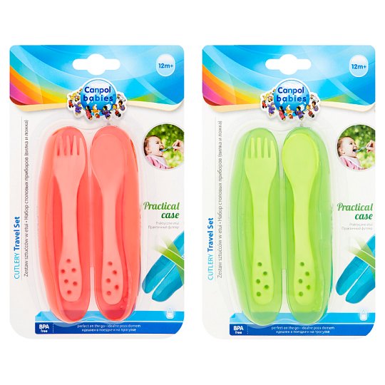 Canpol Babies Zestaw sztućców w etui 12 m+