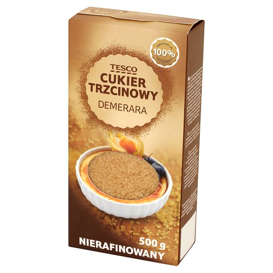 Tesco Cukier trzcinowy nierafinowany Demerara 500 g
