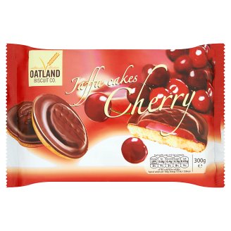 Oatland Biscuit Co. Biszkopty z galaretką wiśniową w czekoladzie 300 g