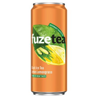 FuzeTea Napój o smaku cytrynowym z ekstraktem z czarnej herbaty i trawy cytrynowej 330 ml