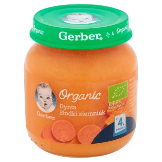 Gerber Organic Dynia słodki ziemniak po 4 miesiącu 125 g