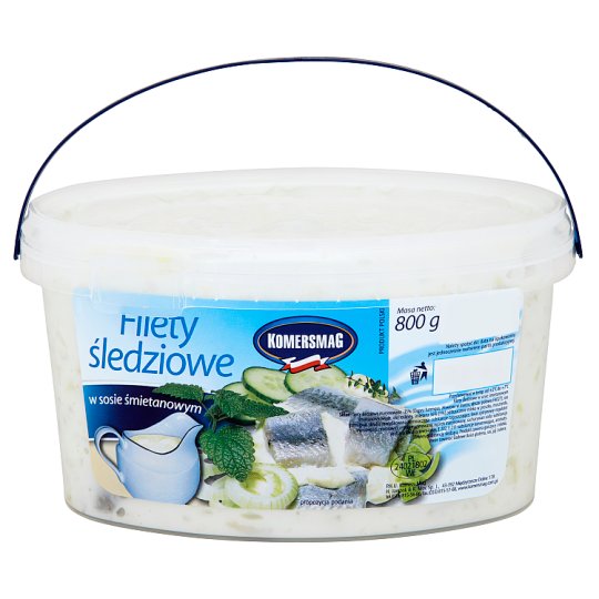 Komersmag Filety śledziowe w sosie śmietanowym 800 g
