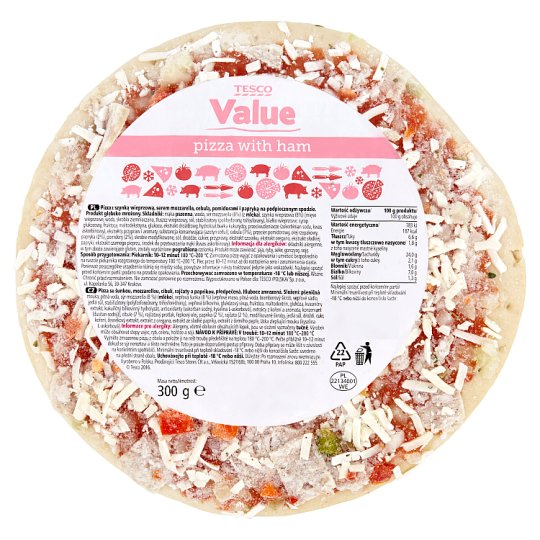 Tesco Value Pizza z szynką 300 g