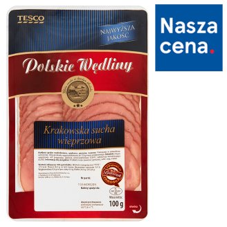 Tesco Polskie Wędliny Krakowska sucha wieprzowa 100 g