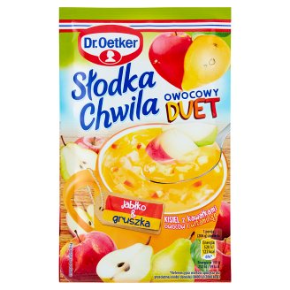 Dr. Oetker Słodka Chwila Owocowy Duet Jabłko & Gruszka Kisiel z kawałkami owoców 31,5 g