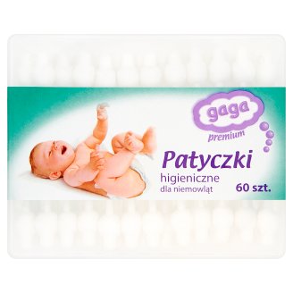Gaga Premium Patyczki higieniczne dla niemowląt 60 sztuk
