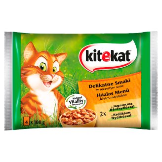 Kitekat Delikatne dania w sosie Karma pełnoporcjowa 4 x 100 g