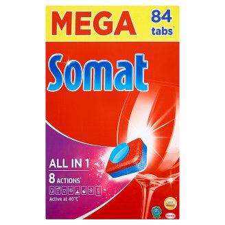 Somat All in 1 Tabletki do mycia naczyń w zmywarkach 1512 g (84 sztuki)