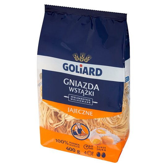 Goliard Makaron wałkowany gniazda wstążki 400 g