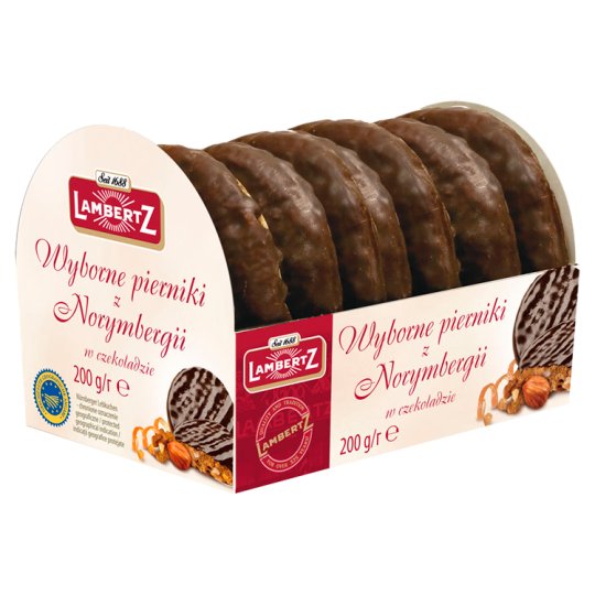 Lambertz Wyborne pierniki z Norymbergii w czekoladzie 200 g