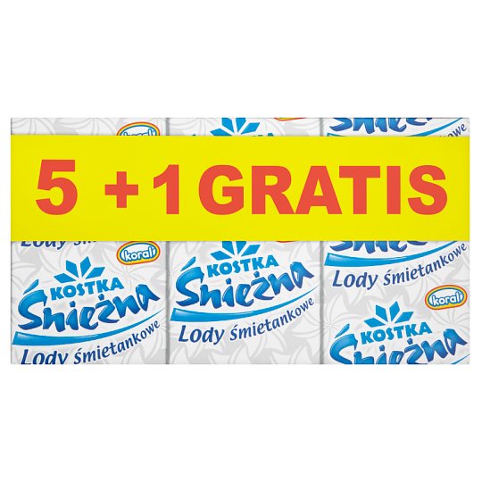 Koral Snow Cube Creamy Ice Cream in Wafer 1080 ml (6 Pieces)