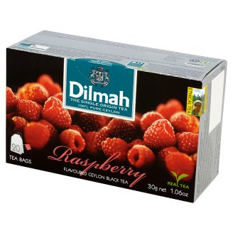 Dilmah Cejlońska czarna herbata z aromatem maliny 30 g (20 torebek)