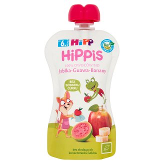 HiPP BIO HiPPiS Jabłka-Guawa-Banany Mus owocowy po 6. miesiącu 100 g
