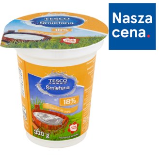 Tesco Śmietana 18% 330 g