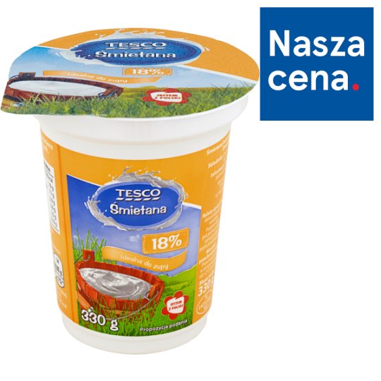 Tesco Śmietana 18% 330 g