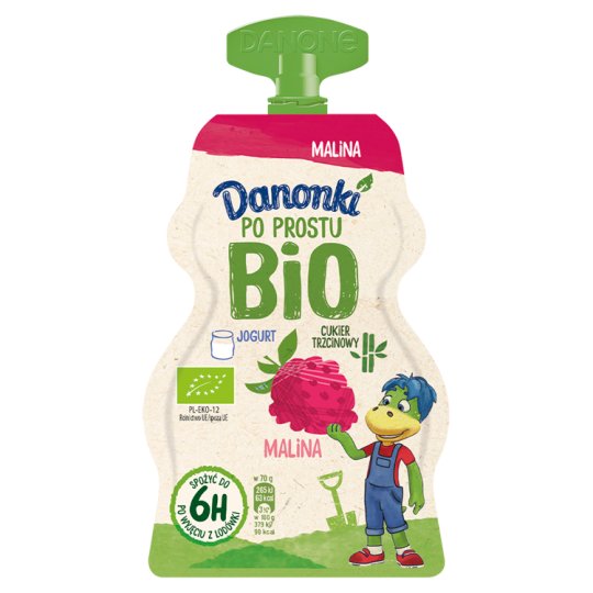 Danone Danonki Po prostu Bio Jogurt malina 70 g
