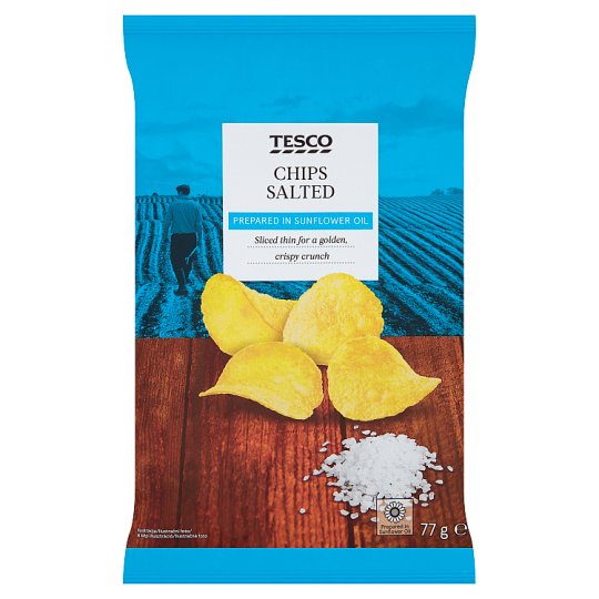 Tesco Chipsy ziemniaczane solone 77 g