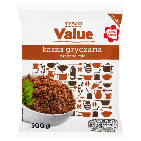 Tesco Value Roasted Whole Buckwheat Groats 500 g