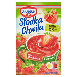 Dr. Oetker Słodka Chwila Kisiel z kawałkami owoców smak truskawkowy 31,5 g