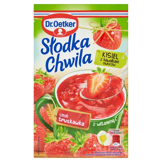 Dr. Oetker Słodka Chwila Kisiel z kawałkami owoców smak truskawka 31,5 g