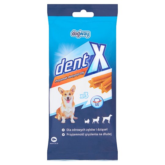 Dogway dentX Przysmak dentystyczny Karma uzupełniająca dla psów 60 g (3 sztuki)