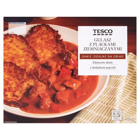 Tesco Gulasz z plackami ziemniaczanymi 400 g