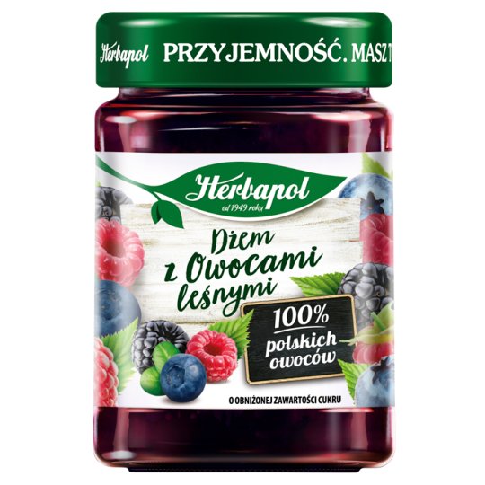 Herbapol Dżem z owocami leśnymi o obniżonej zawartości cukru 280 g