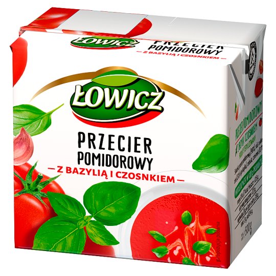 Łowicz Przecier pomidorowy z bazylią i czosnkiem 500 g