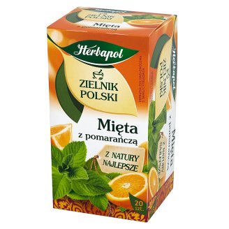 Herbapol Zielnik Polski Mięta z pomarańczą Herbatka ziołowo-owocowa 30 g (20 saszetek)