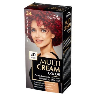 Joanna Multi Cream color Farba do włosów 34 Intensywna czerwień