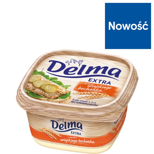 Delma Extra Margaryna o smaku wiejskiego bochenka 450 g