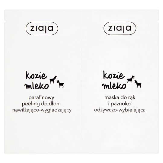 Ziaja Kozie mleko Parafinowy peeling do dłoni i maska do rąk i paznokci 2 x 7 ml
