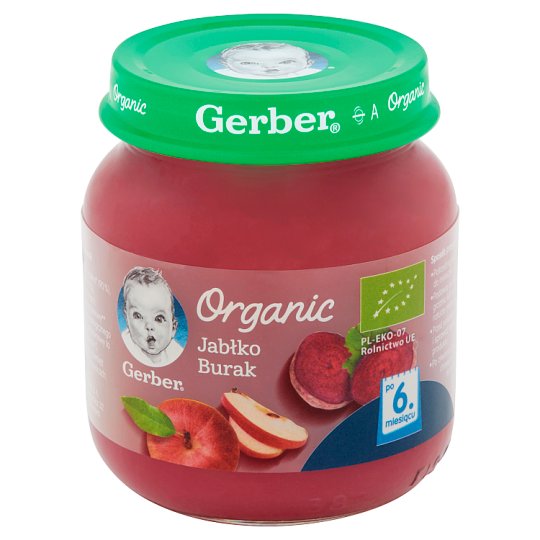 Gerber Organic Jabłko burak po 6 miesiącu 125 g