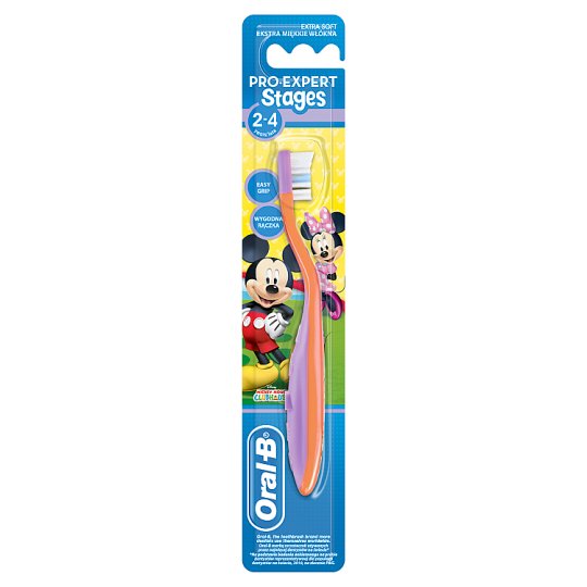 Oral-B Stages Kids Manualna szczoteczka do zębów z Myszkami Miki i Minnie, 2–4 lata