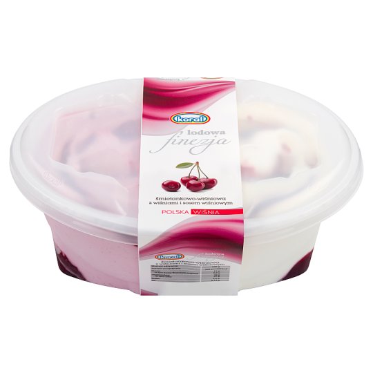 Koral Lodowa finezja Cream and Cherry with Cherries and Cherry Sauce Ice Cream 1 L