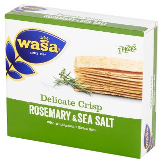 Wasa Ekstracienkie pszenne pieczywo chrupkie z rozmarynem i solą morską 190 g